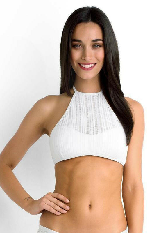 SUM3201 Summer Of Love High Neck Crop Bra - Isola.