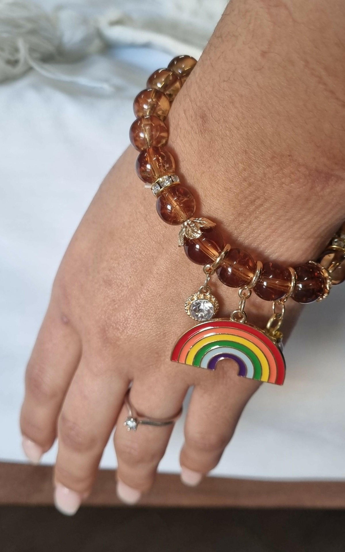 Pride Bracelet BHM10137 Coffee Rainbow.