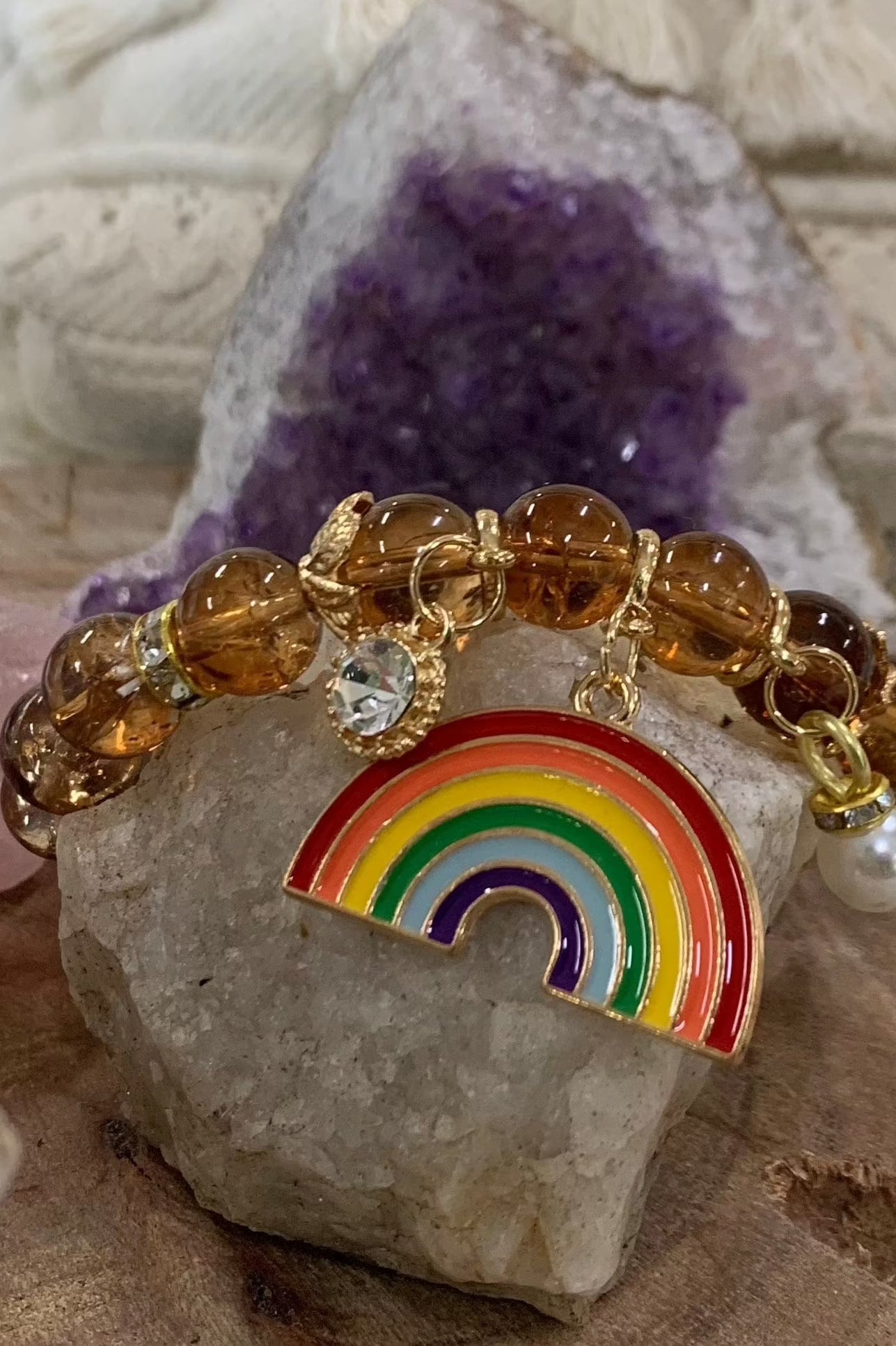 Pride Bracelet BHM10137 Coffee Rainbow.