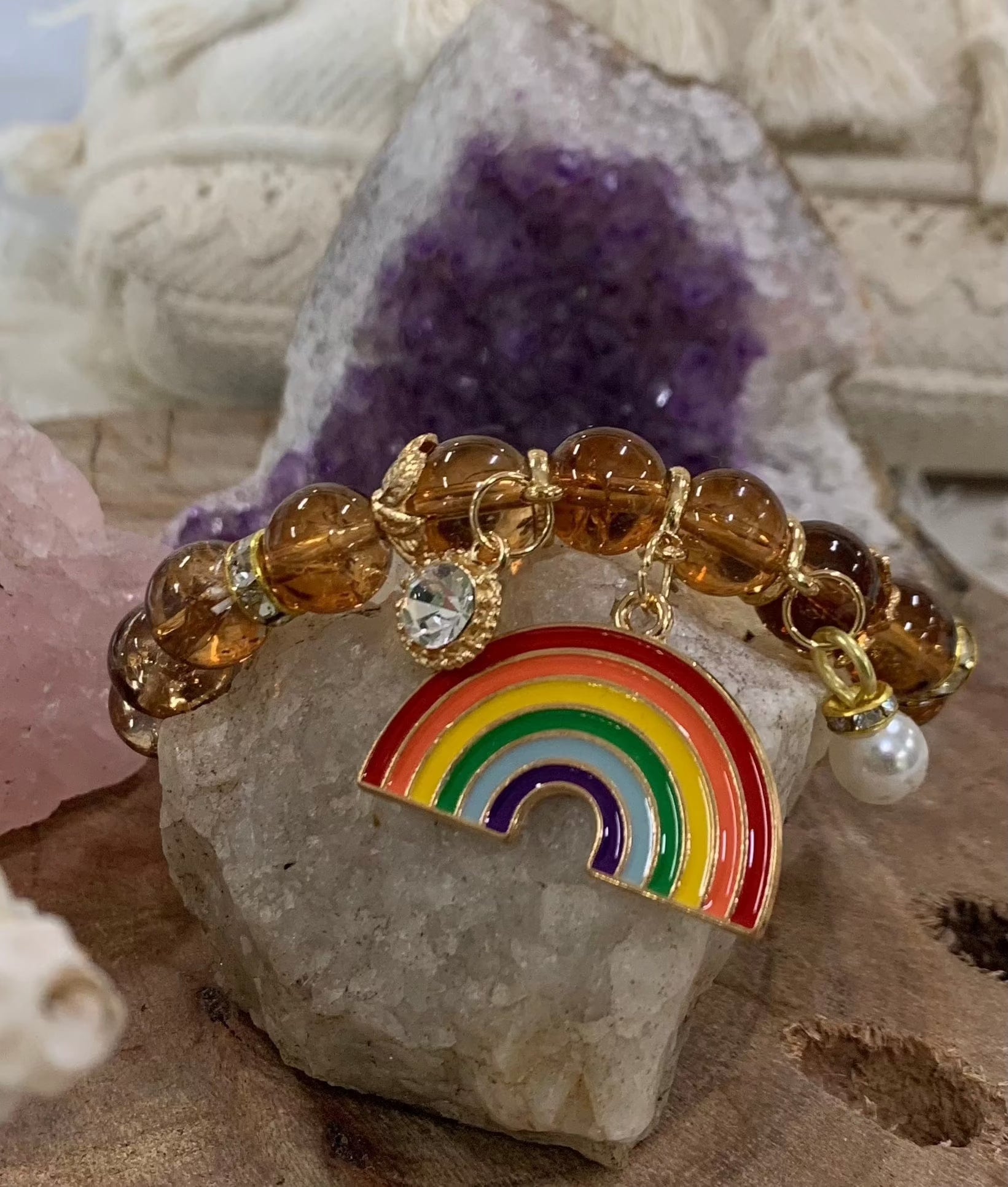 Pride Bracelet BHM10137 Coffee Rainbow.