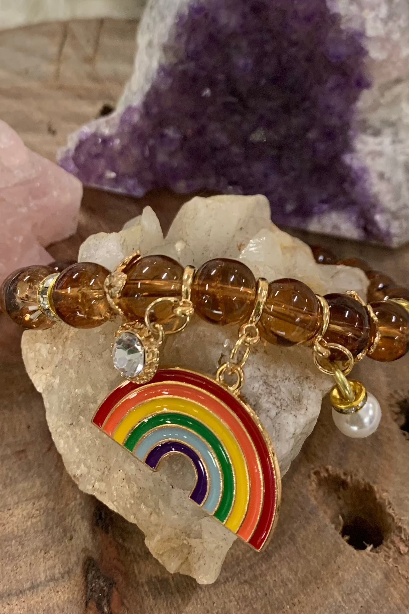 Pride Bracelet BHM10137 Coffee Rainbow.
