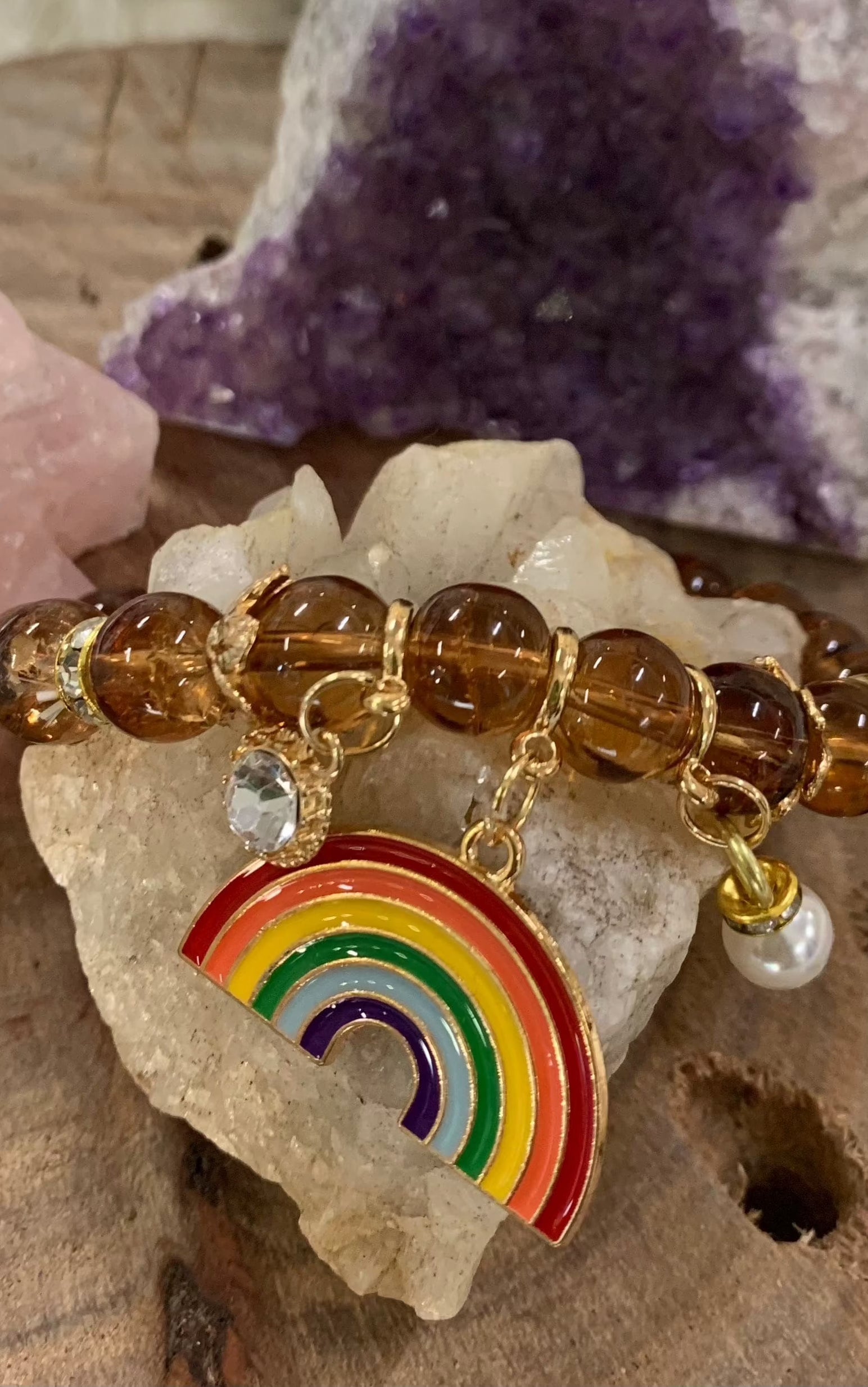 Pride Bracelet BHM10137 Coffee Rainbow.