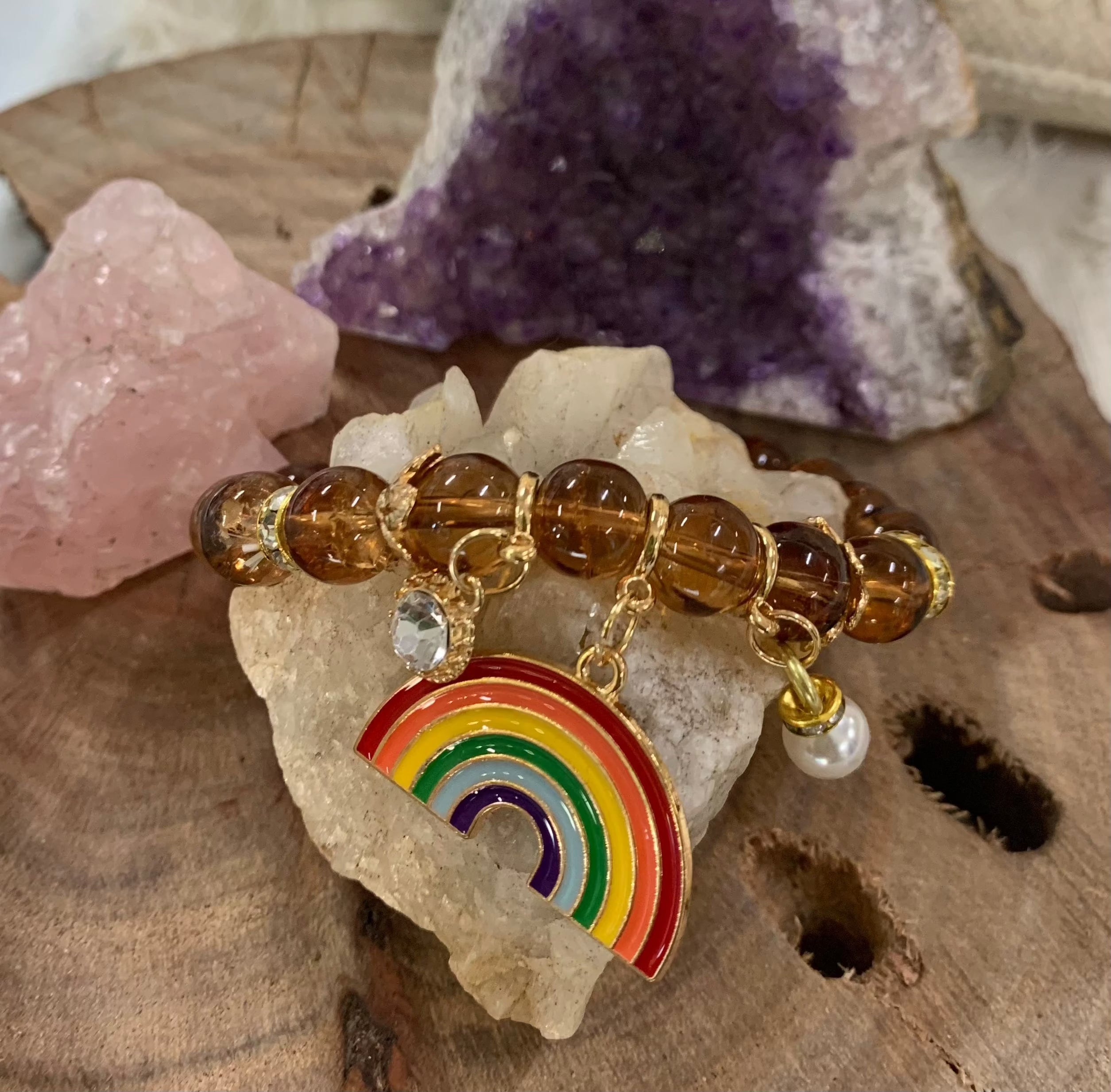 Pride Bracelet BHM10137 Coffee Rainbow.