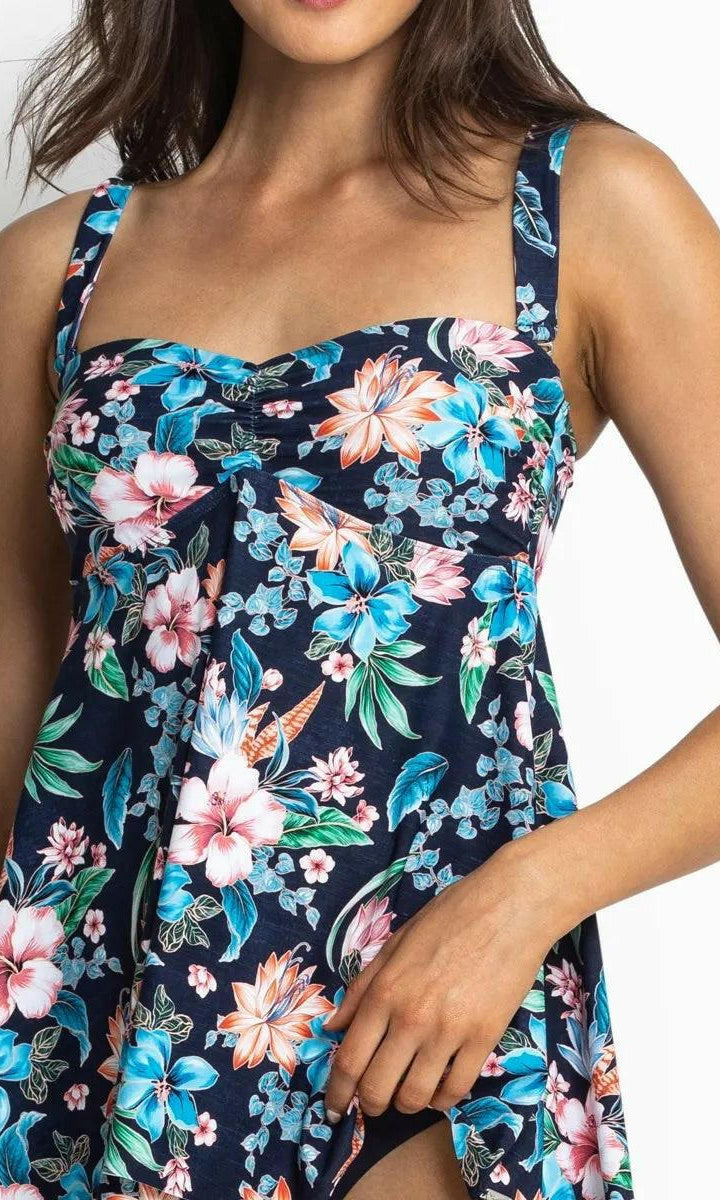 Jantzen JA81383 Koh Lipe Bandeau Swing Singlet Navy.