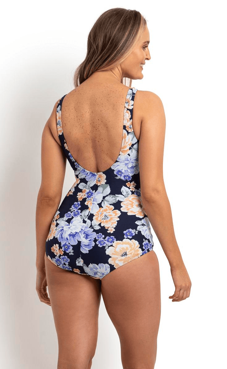 Jantzen Sheath One Piece Gathered - Navy.