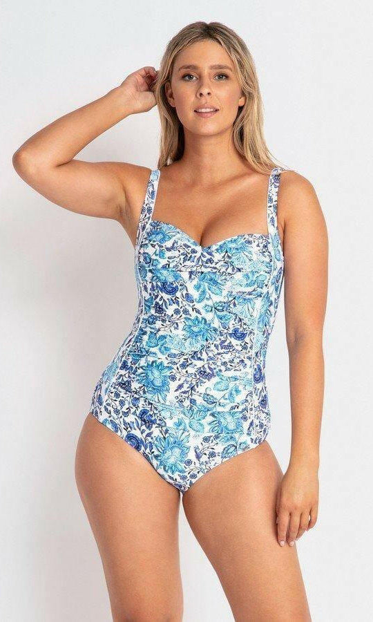 JA84129D Jantzen China Rose D Cross Front One Piece.