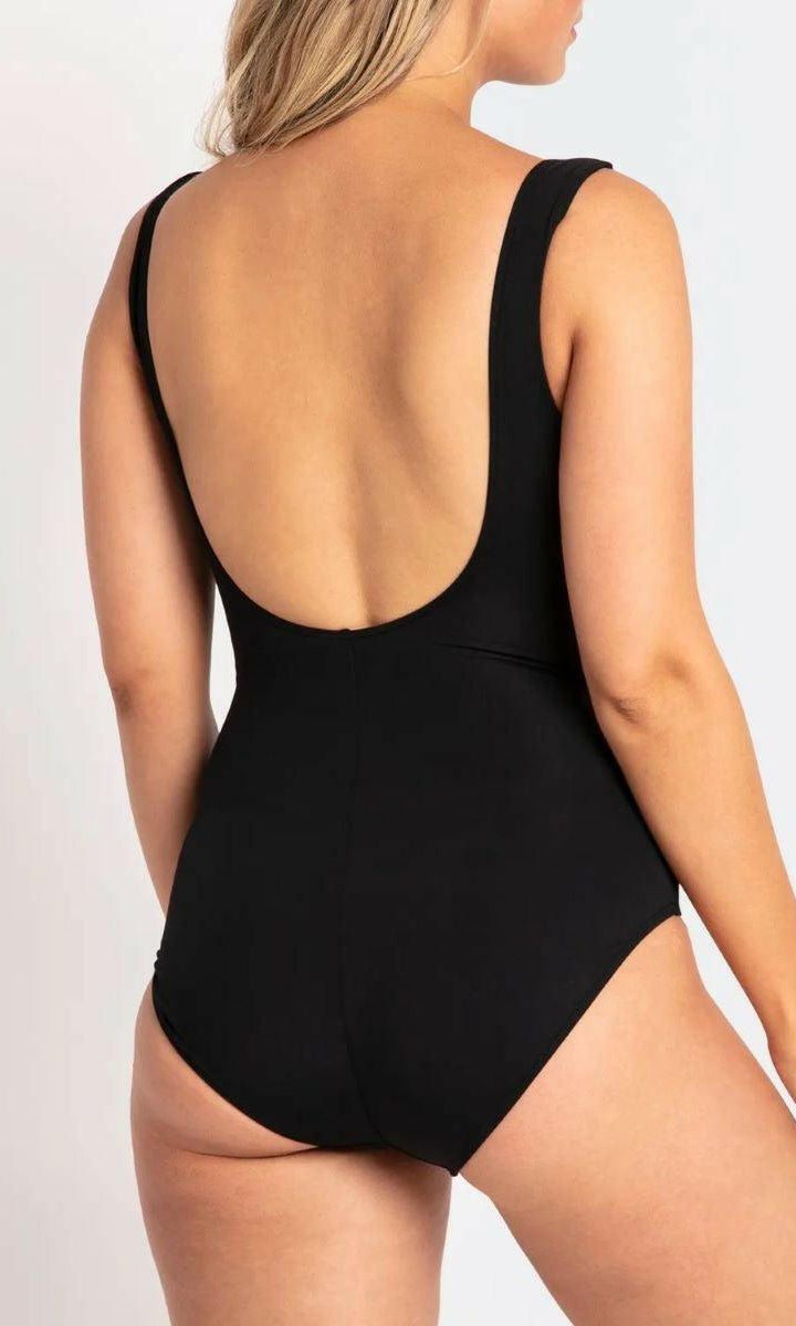 Jantzen Heritage Classics Gathered Surplice One Piece Black.
