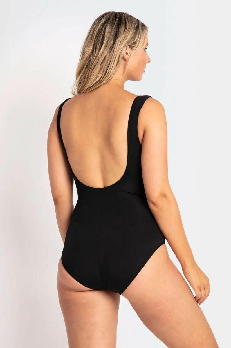 Jantzen Heritage Classics Gathered Surplice One Piece Black.