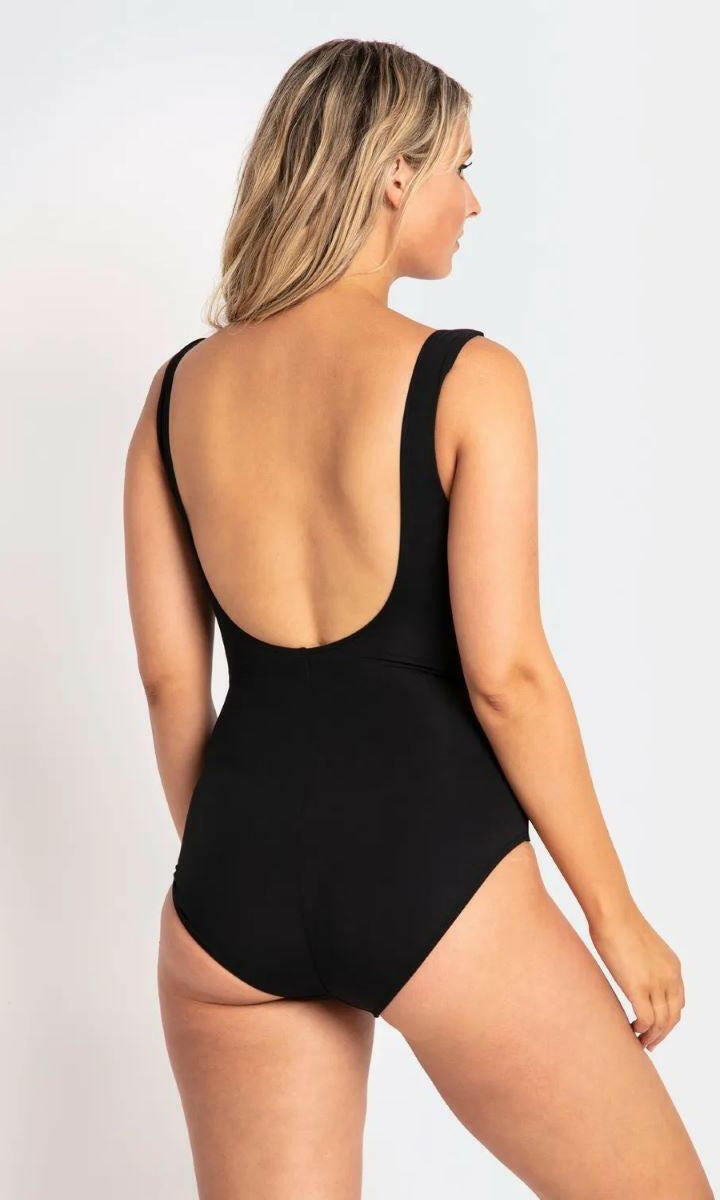 Jantzen Heritage Classics Gathered Surplice One Piece Black.