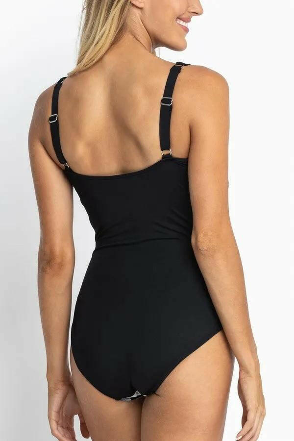 Jantzen Anchor Ruched Front One Piece.