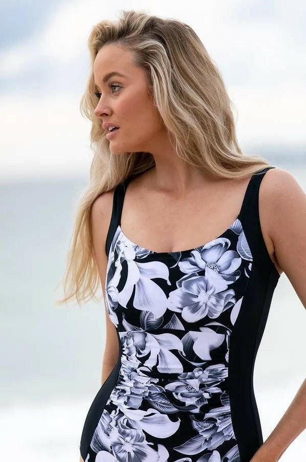 Jantzen Anchor Ruched Front One Piece.