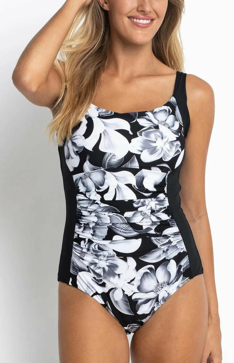 Jantzen Anchor Ruched Front One Piece.