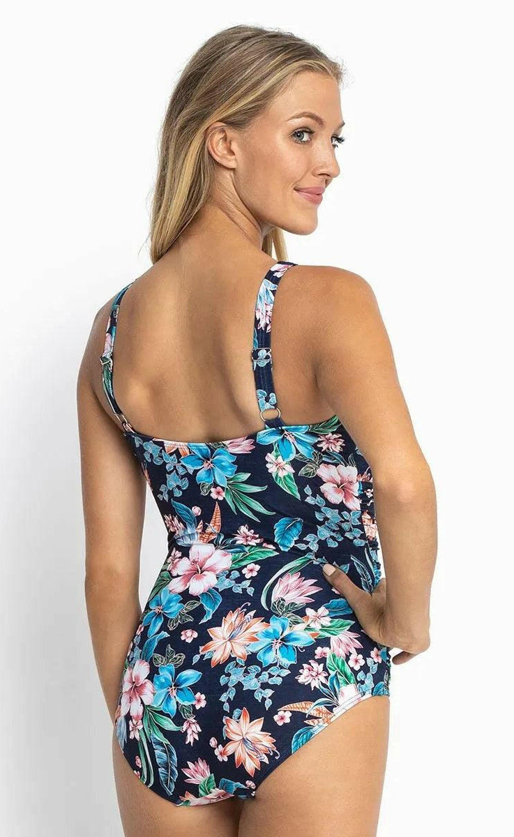 Jantzen JA84377DDE Koh Lipe DDE Front Ruched One Piece Navy.