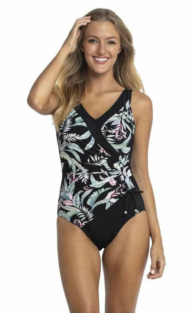 Jantzen JA84393 Maui Gathered Surplice One Piece.