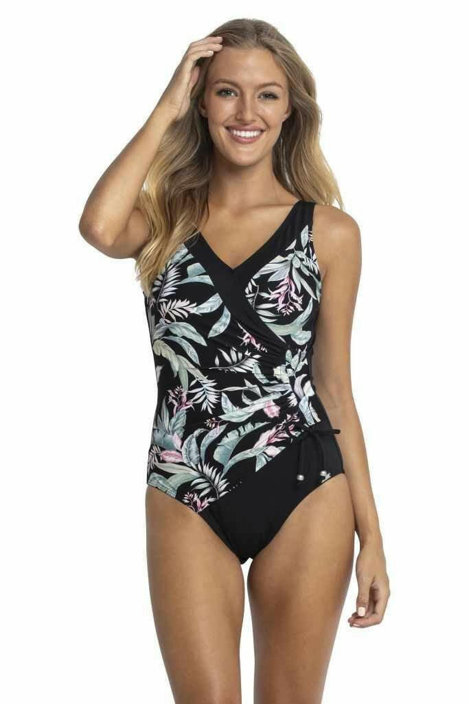 Jantzen JA84393 Maui Gathered Surplice One Piece.