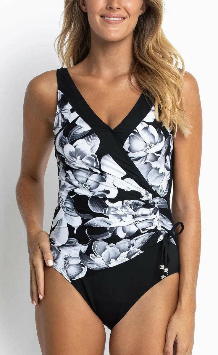 Jantzen JA84363 Lili Gathered Surplice One Piece.