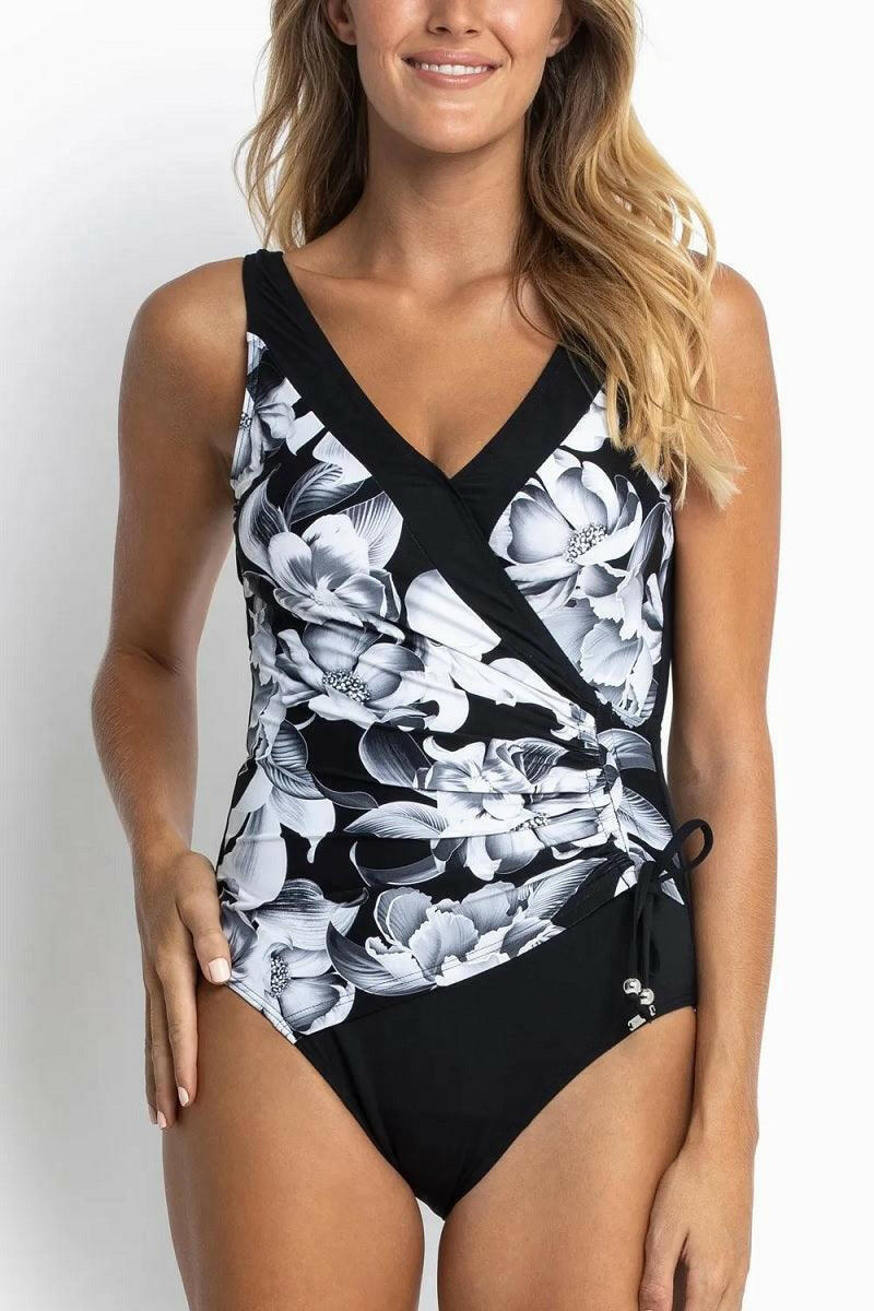 Jantzen JA84363 Lili Gathered Surplice One Piece.