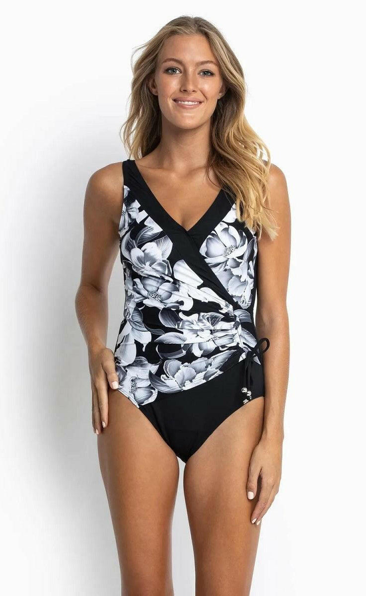 Jantzen JA84363 Lili Gathered Surplice One Piece.