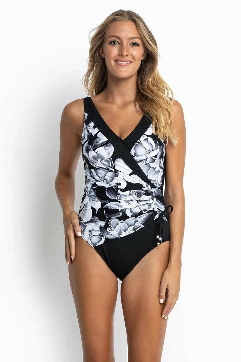 Jantzen JA84363 Lili Gathered Surplice One Piece.