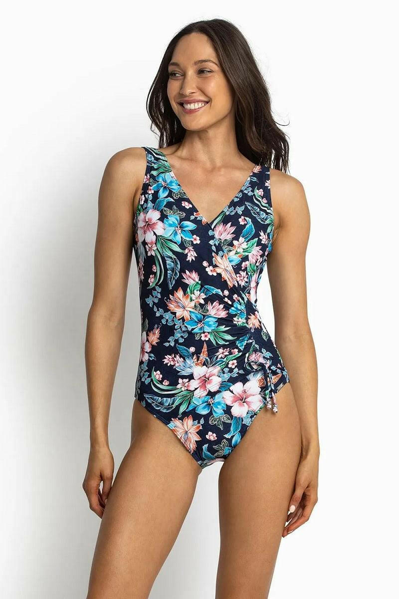Jantzen JA84375 Koh Lipe Gathered Surplice One Piece.
