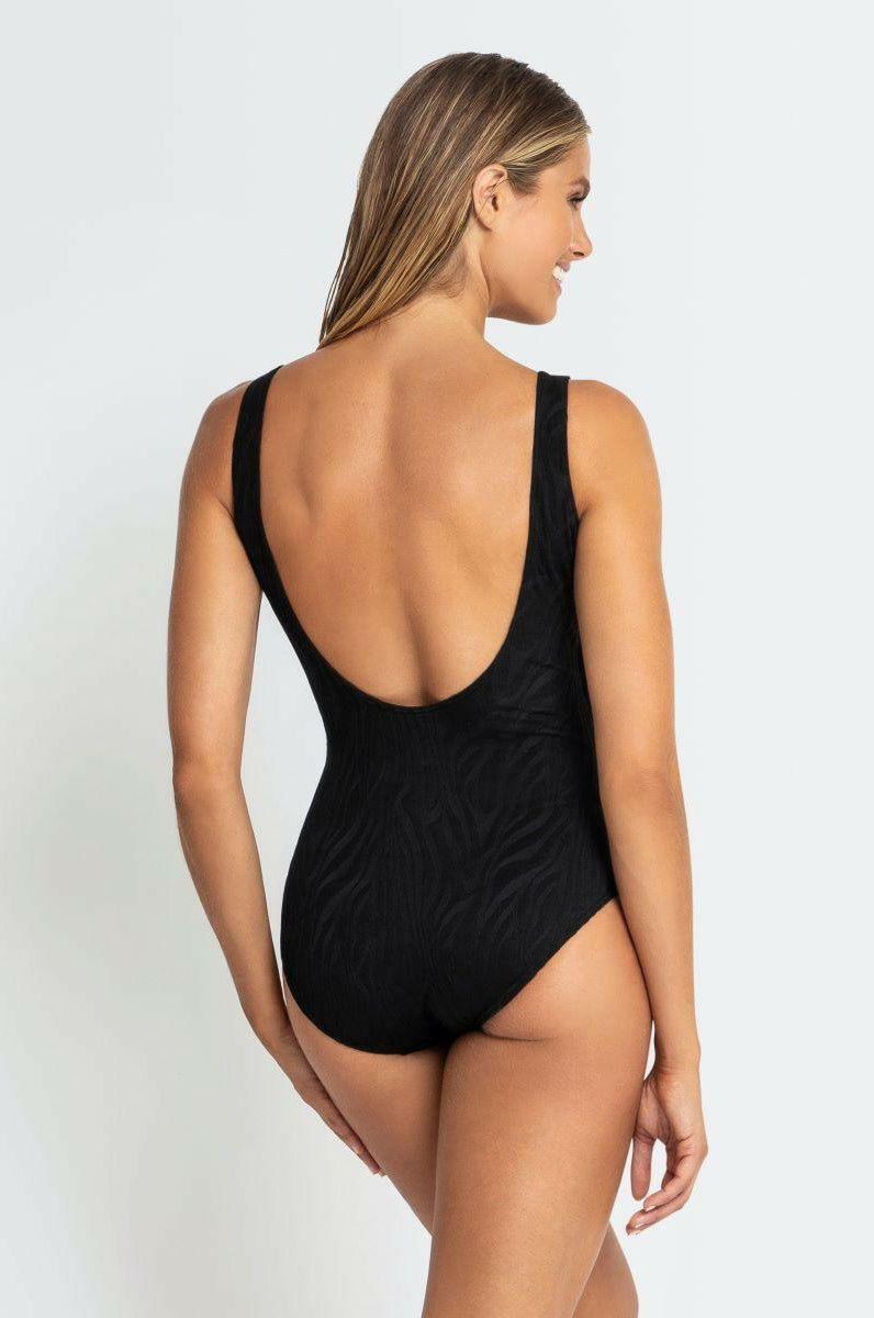 Jantzen Ava High Neck Bar Surplice One Piece.