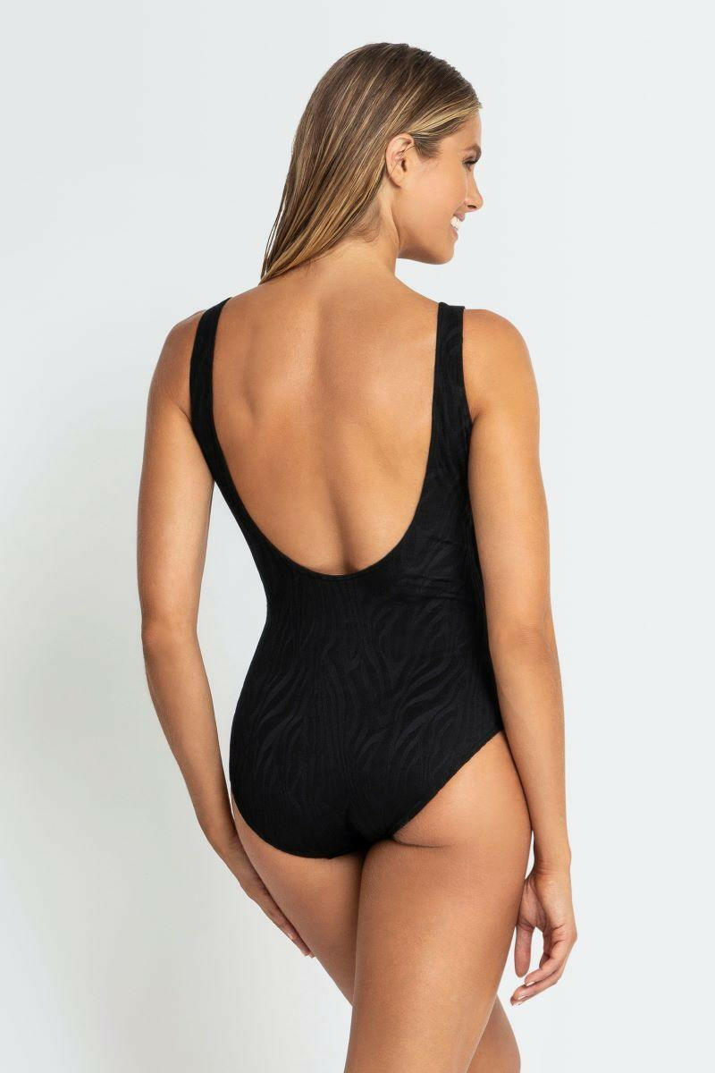 Jantzen Ava High Neck Bar Surplice One Piece.