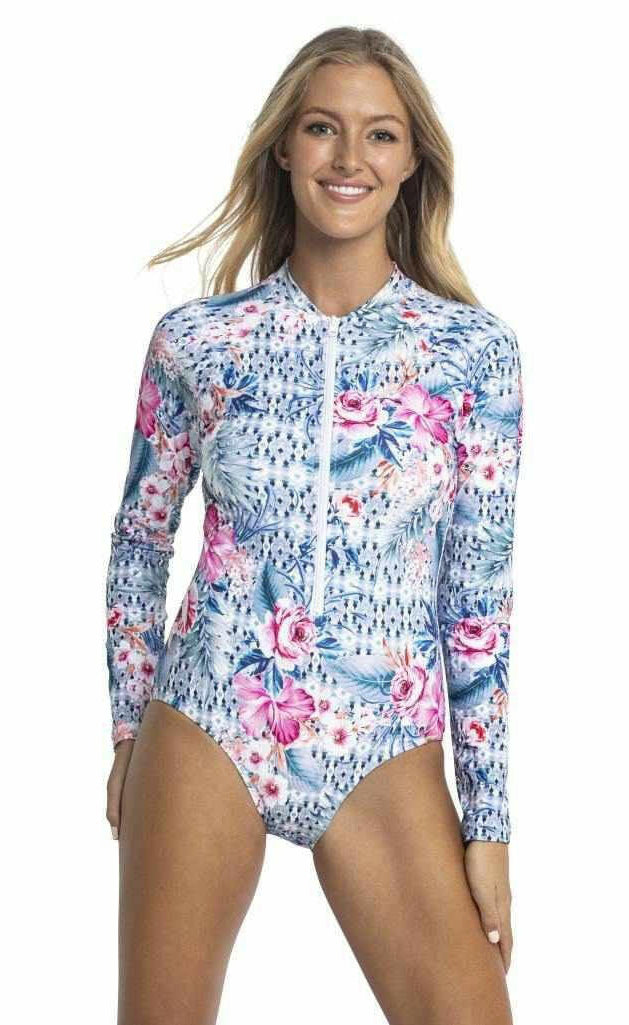 Jantzen JA84384 Moroccan Flowers Sunsafe One Piece Surfsuit.
