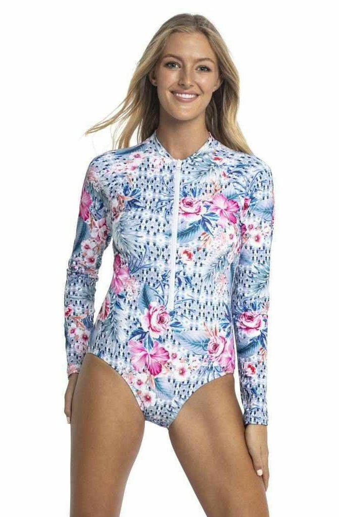 Jantzen JA84384 Moroccan Flowers Sunsafe One Piece Surfsuit.