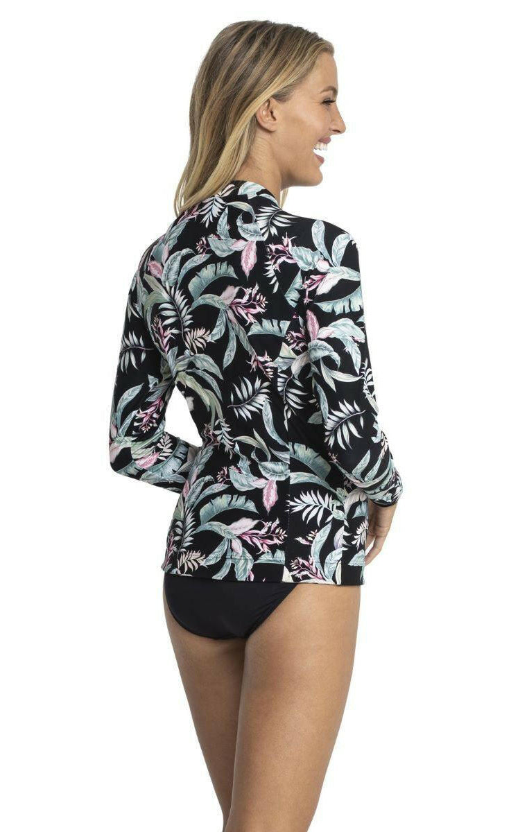 Jantzen JA90936 Maui Zip Front Rash Vest Black.