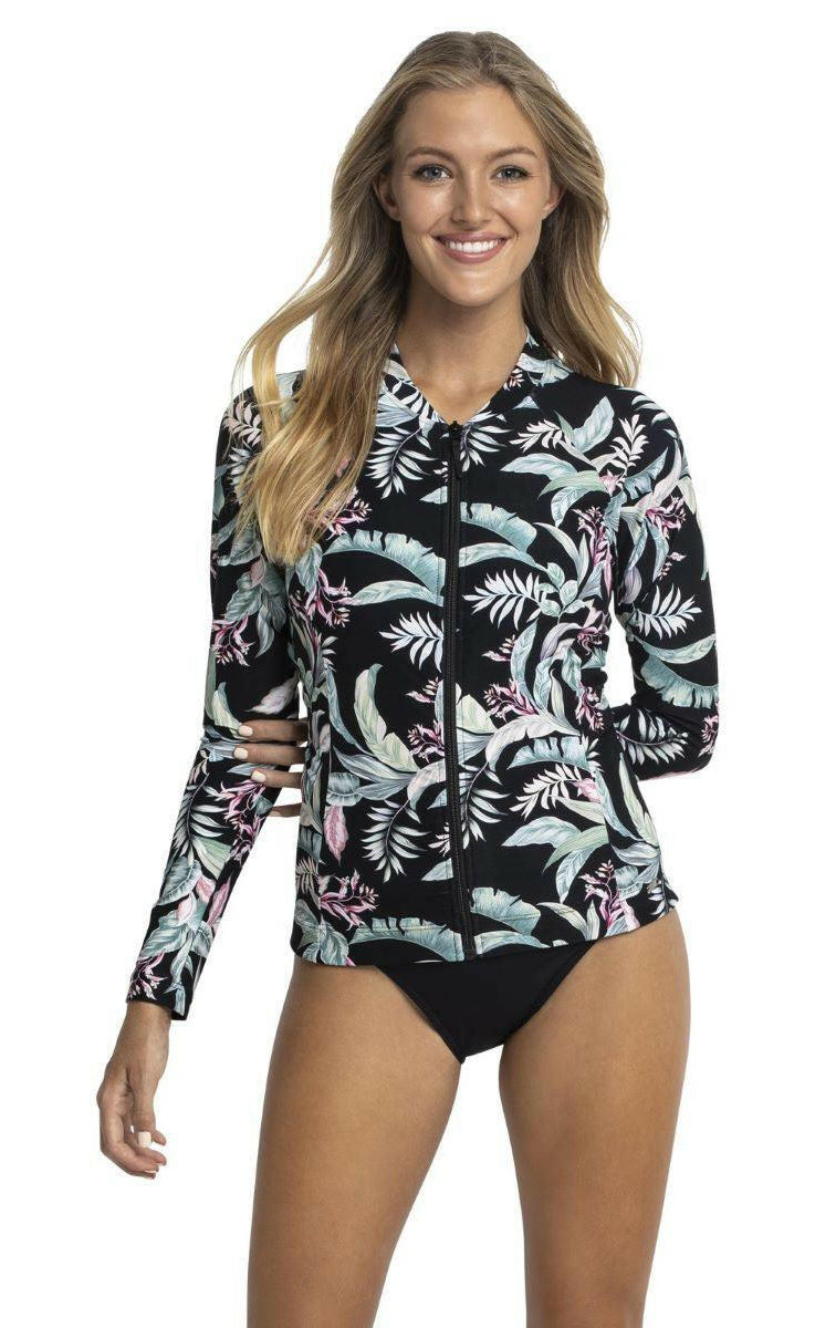 Jantzen JA90936 Maui Zip Front Rash Vest Black.