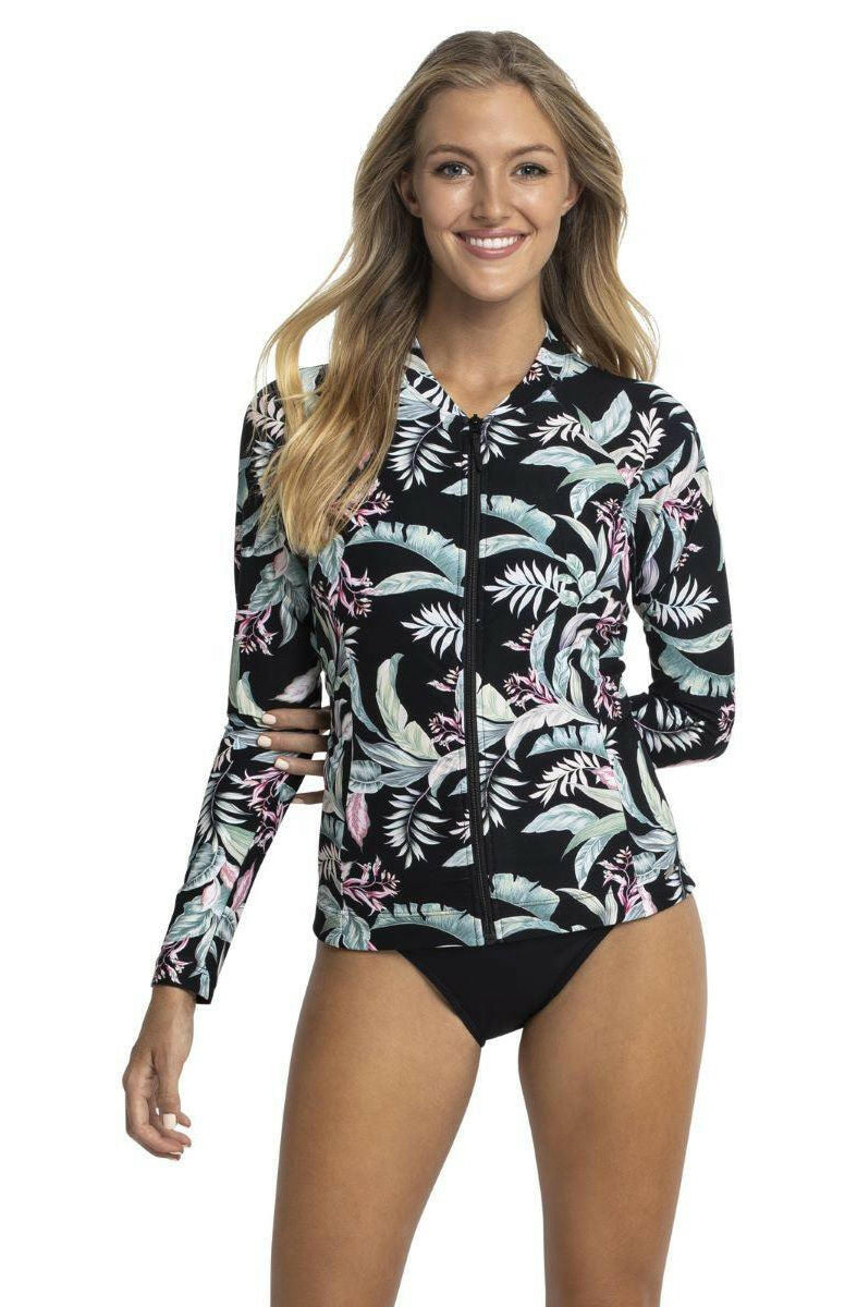 Jantzen JA90936 Maui Zip Front Rash Vest Black.