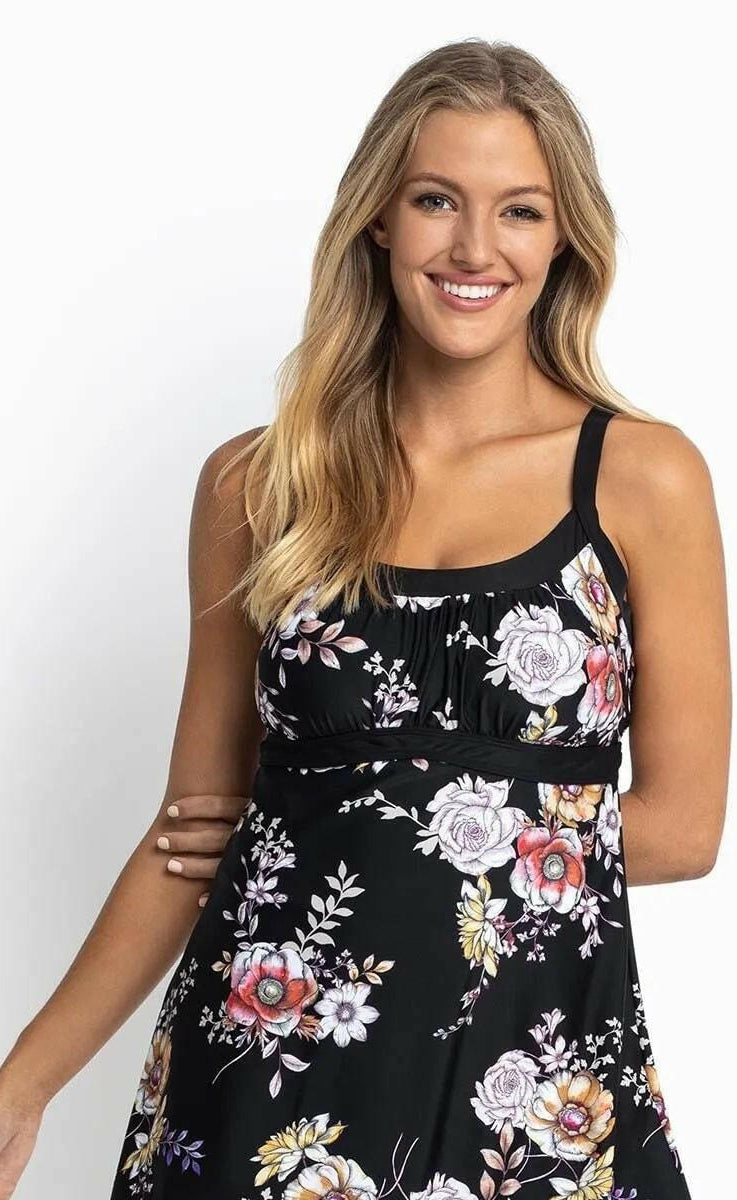 Jantzen JA84360 Select Empire Swim Dress Black.