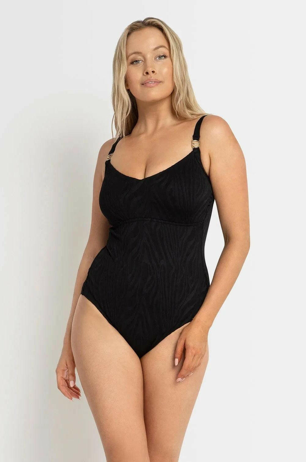 Jantzen Ava FG Minimiser One Piece Black Swimsuit.