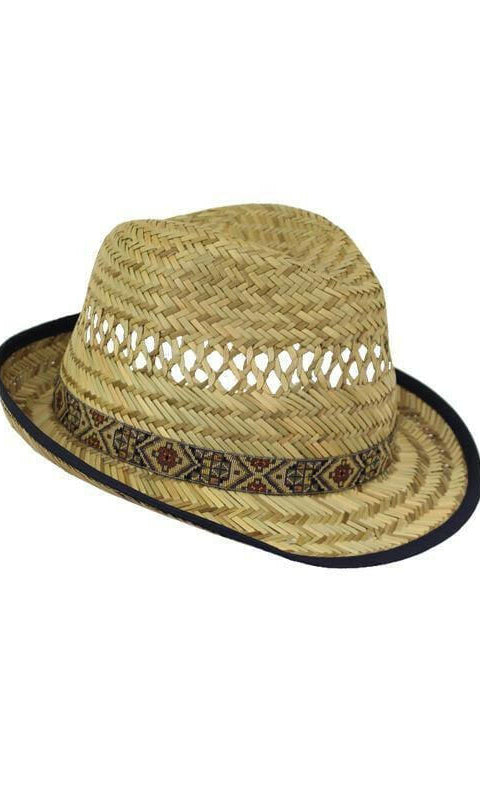 17-061S Fedora Straw Hat - Jendi.