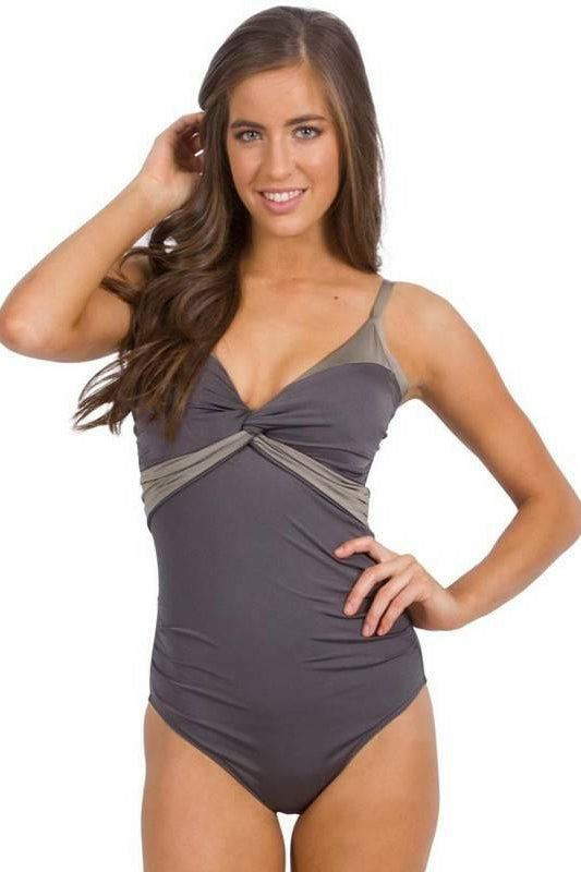 J1908DD/E Lustre DD/E Twist Front One Piece Maillot - Jets.