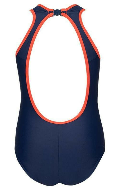 JB Sport Girls High Neck Swimsuit - Jets.