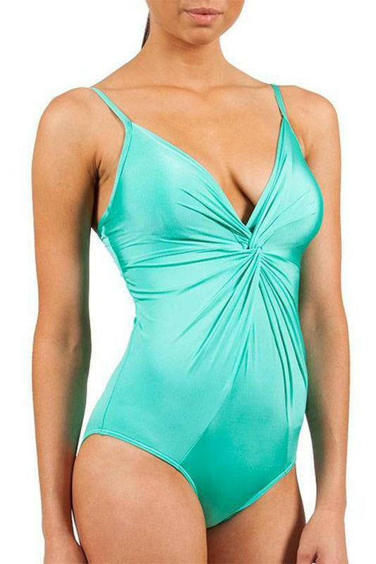 J1775C/D Lustre Twist Underwire Swimsuit - Jets.