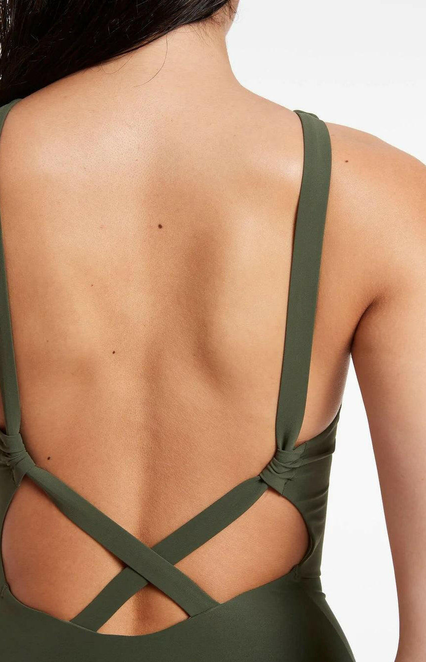 Jets Jetset High Neck One Piece Olive.