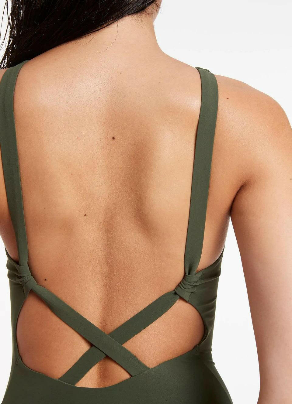 Jets Jetset High Neck One Piece Olive.
