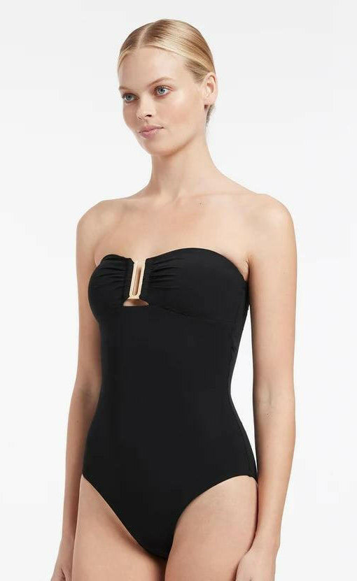 Jets Jetset Bandeau Signature Black One Piece.