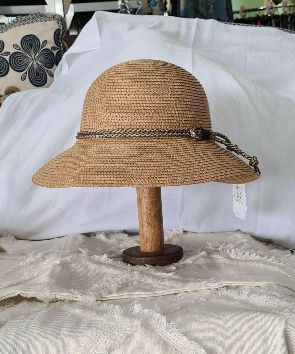 L2309-Ladies Bucket with Rope Loop Wide Brim Hat.