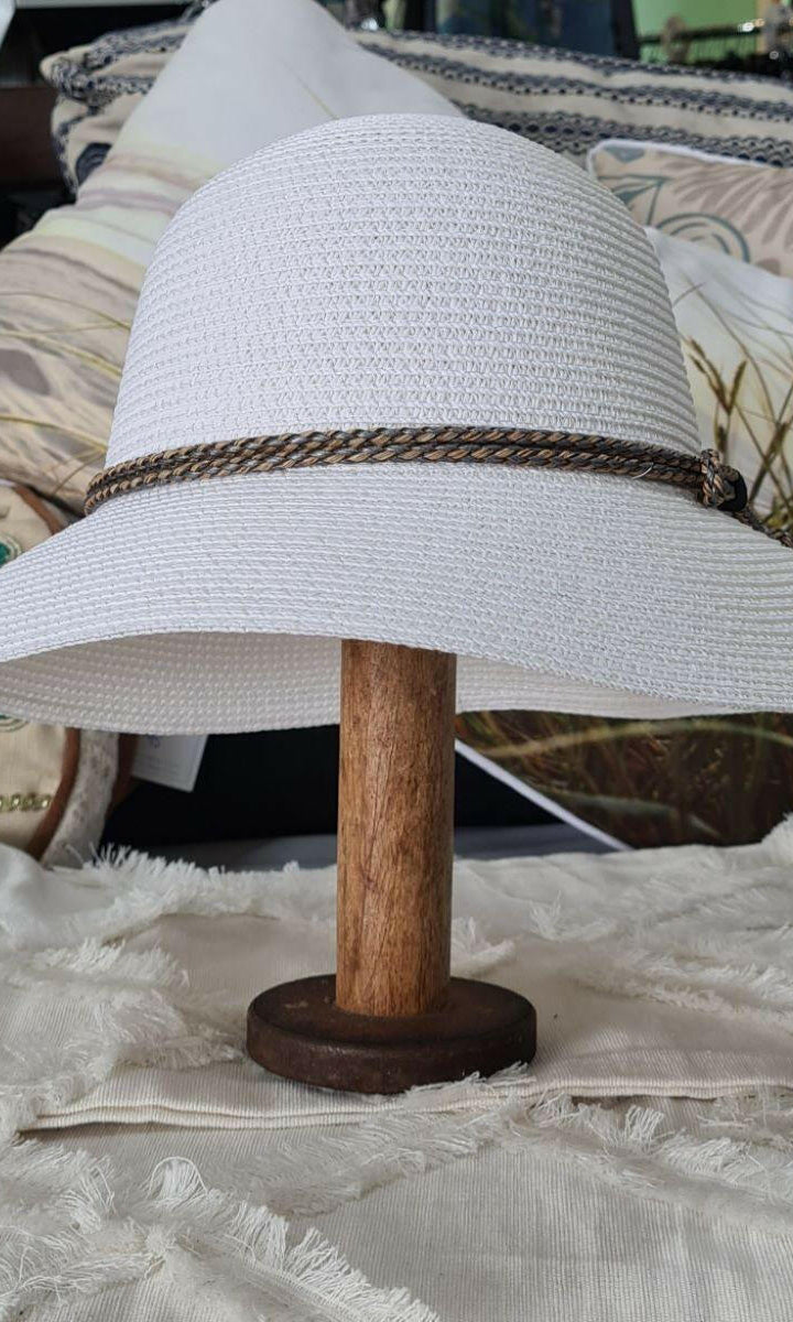 L2309-Ladies Bucket with Rope Loop Wide Brim Hat.