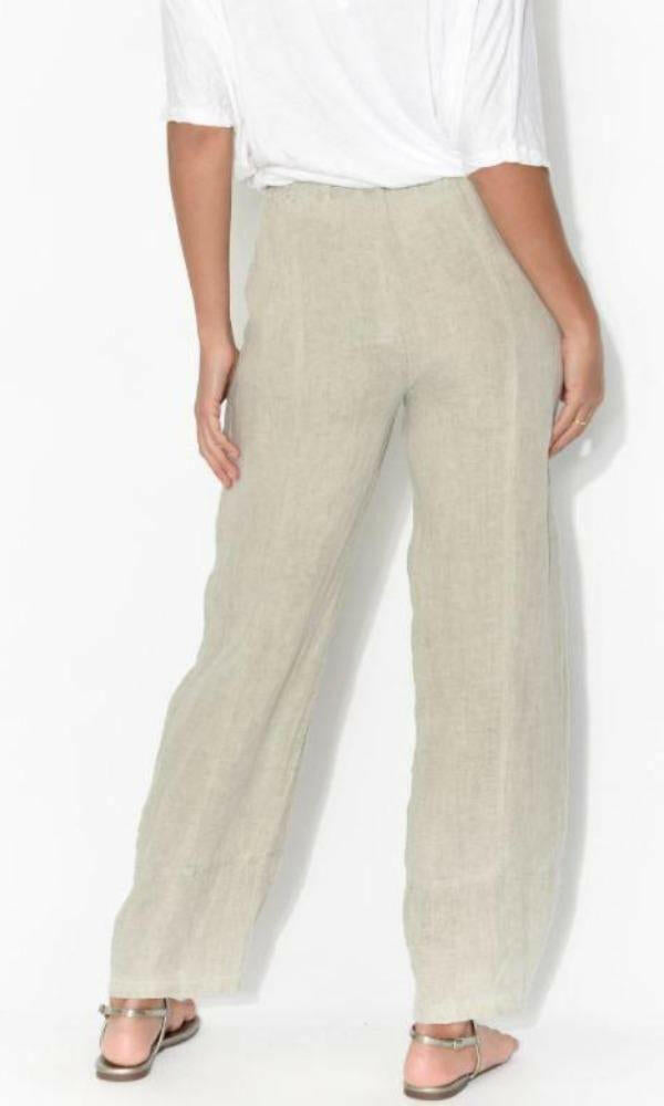 La Strada Taupe Italian Linen Pants.