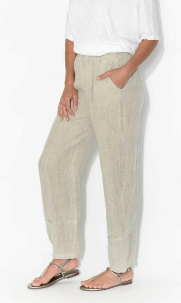 La Strada Taupe Italian Linen Pants.