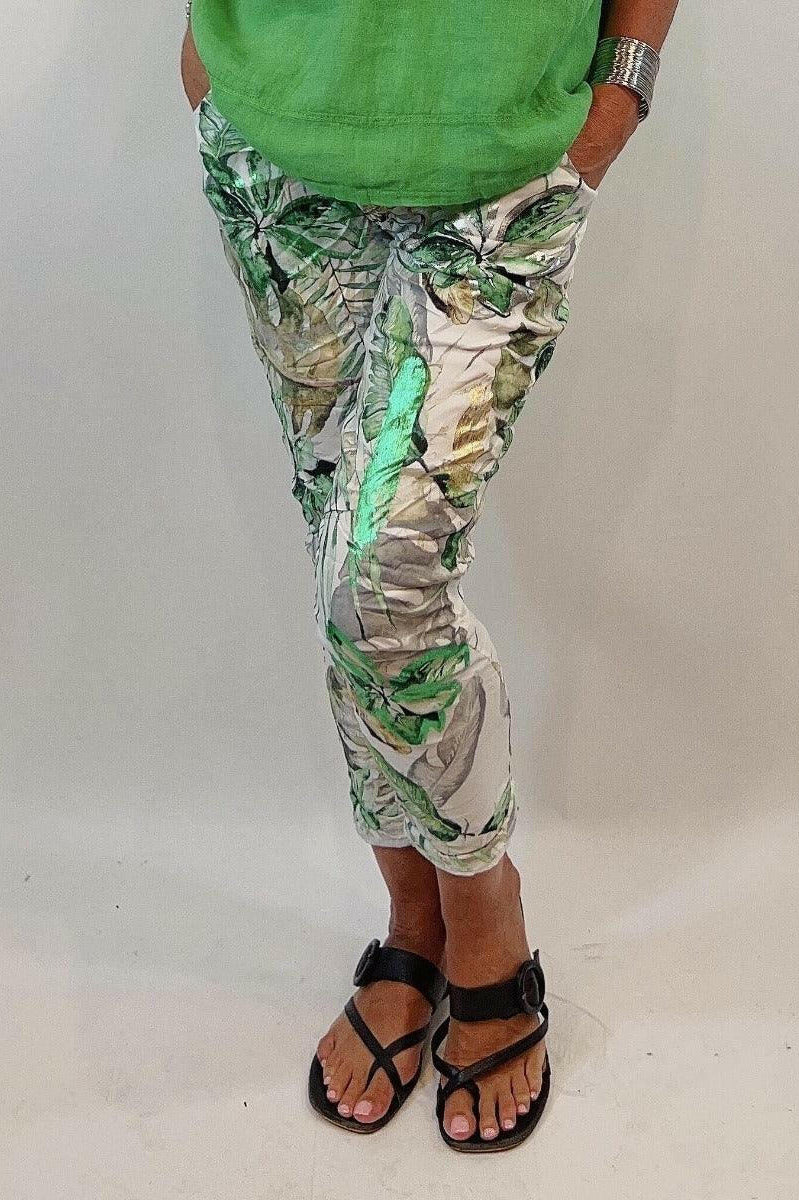 La Strada Poly Stretch Jogger Stretch Green Leaf LSP21-70-218.