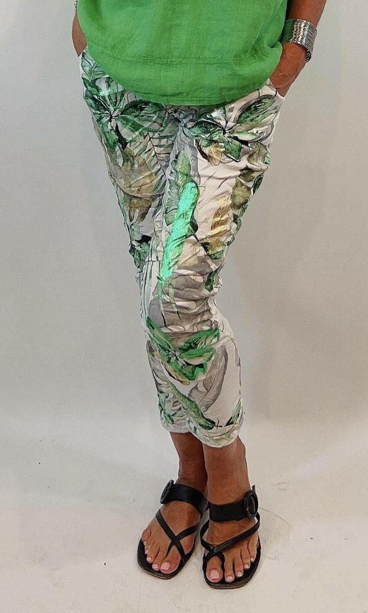 La Strada Poly Stretch Jogger Stretch Green Leaf LSP21-70-218.