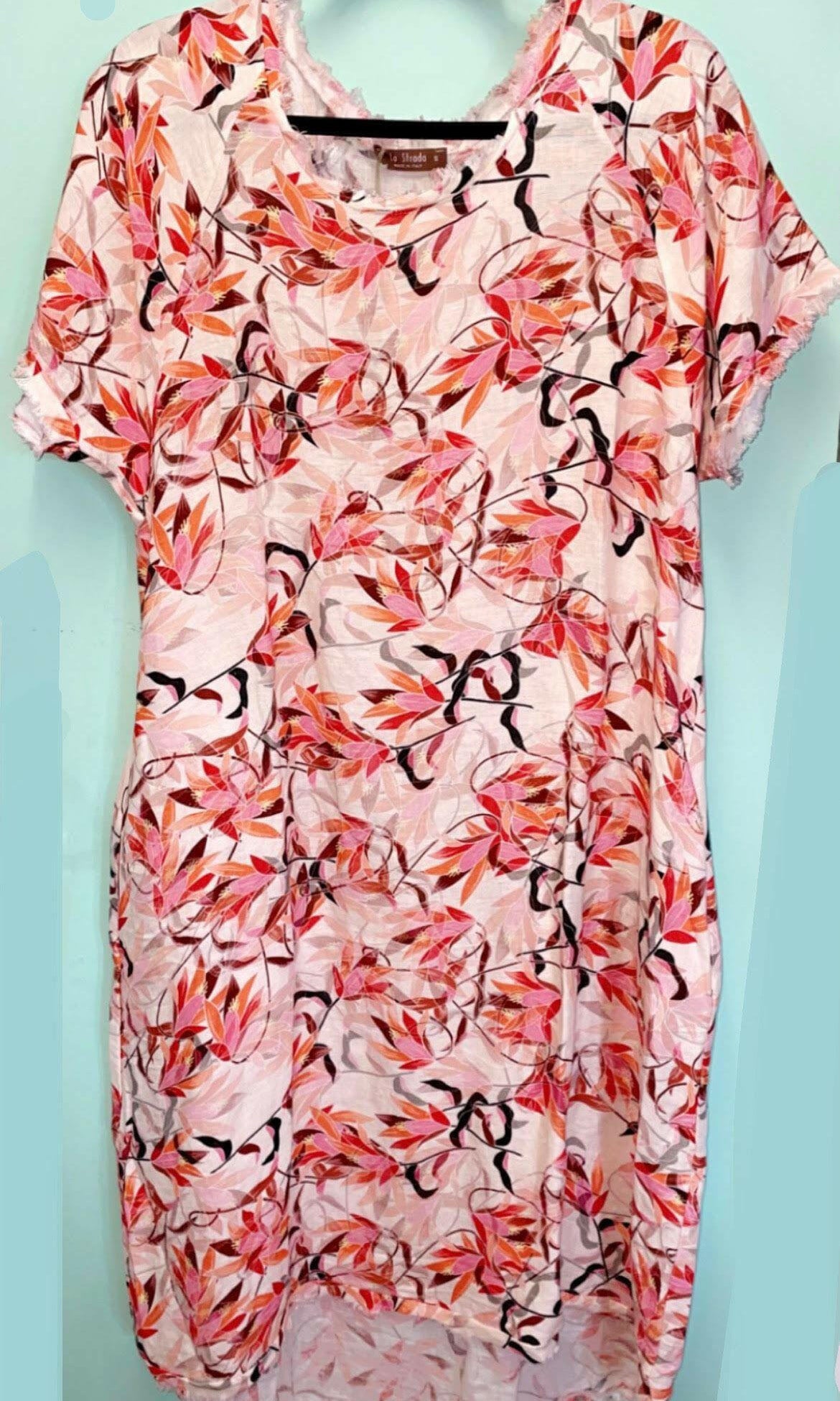 LSD21-100K La Strada Multi Flower Dress.