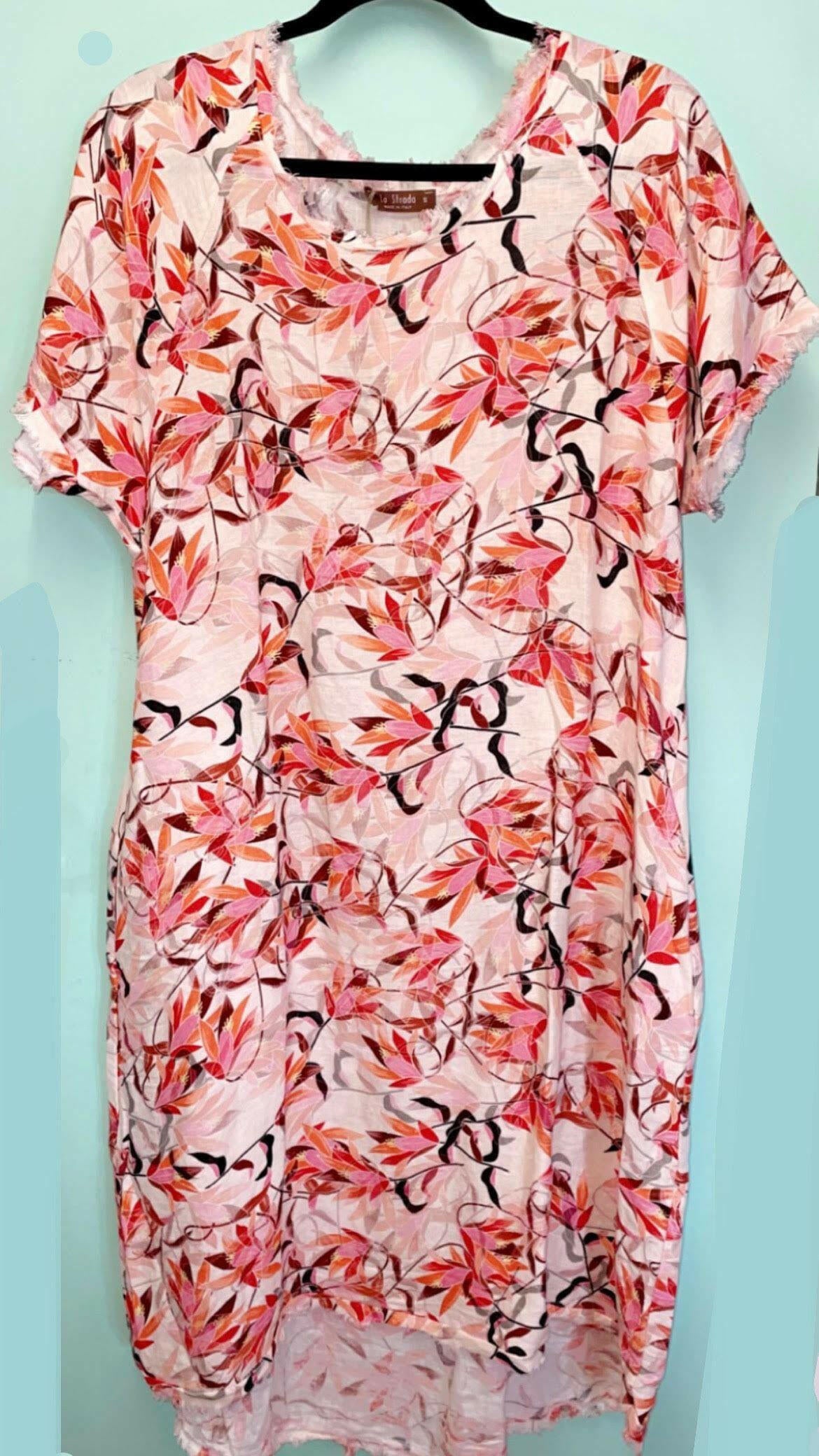 LSD21-100K La Strada Multi Flower Dress.