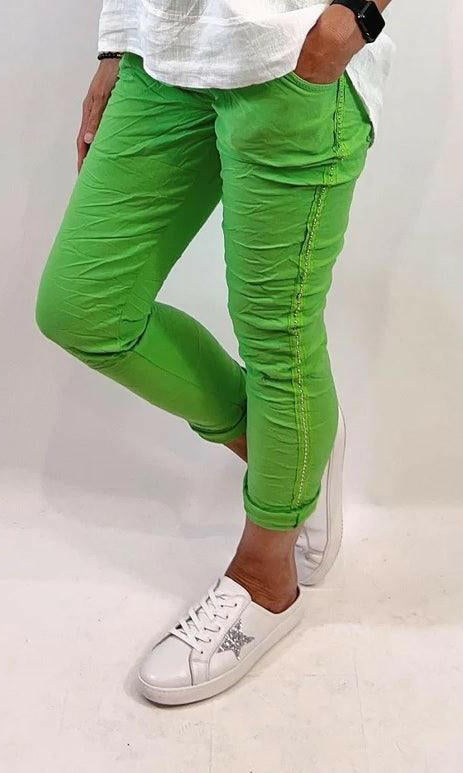 La Strada Stretch Jogger Studded Pants.