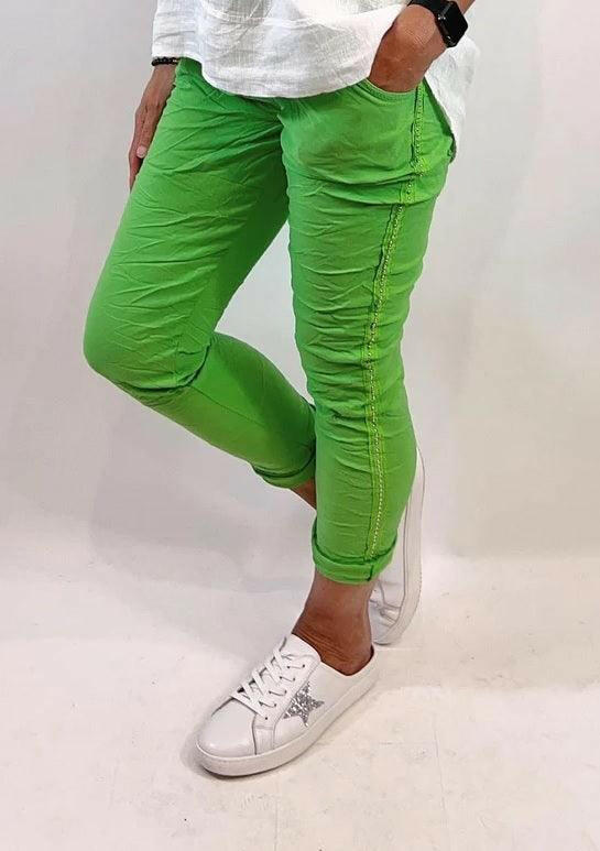 La Strada Stretch Jogger Studded Pants.